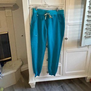 FIGS Scrub Set  Pants Zamora SM/REG & Catarina Scrub Top MED -Teal